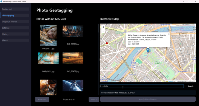 AlbumForge | PhotoGlobe Sorter - A lightweight DAM for real people