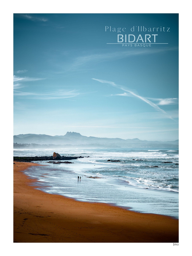 Affiche "Plage d’Ilbarritz - Bidart, Pays Basque"
