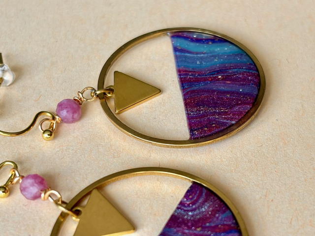 Boucles "Tourmaline"