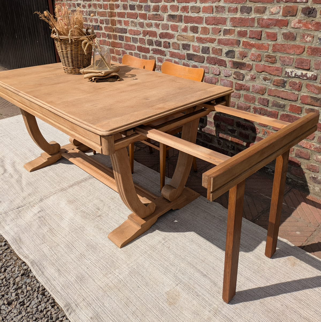 Table art déco en chêne