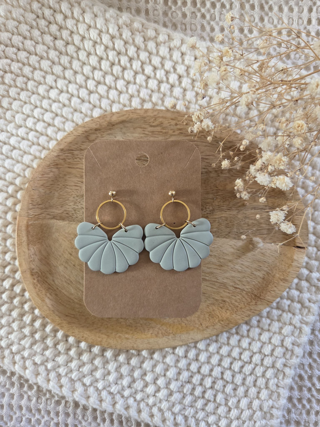 Boucles d&#039;oreilles Edna coloris vert d&#039;eau