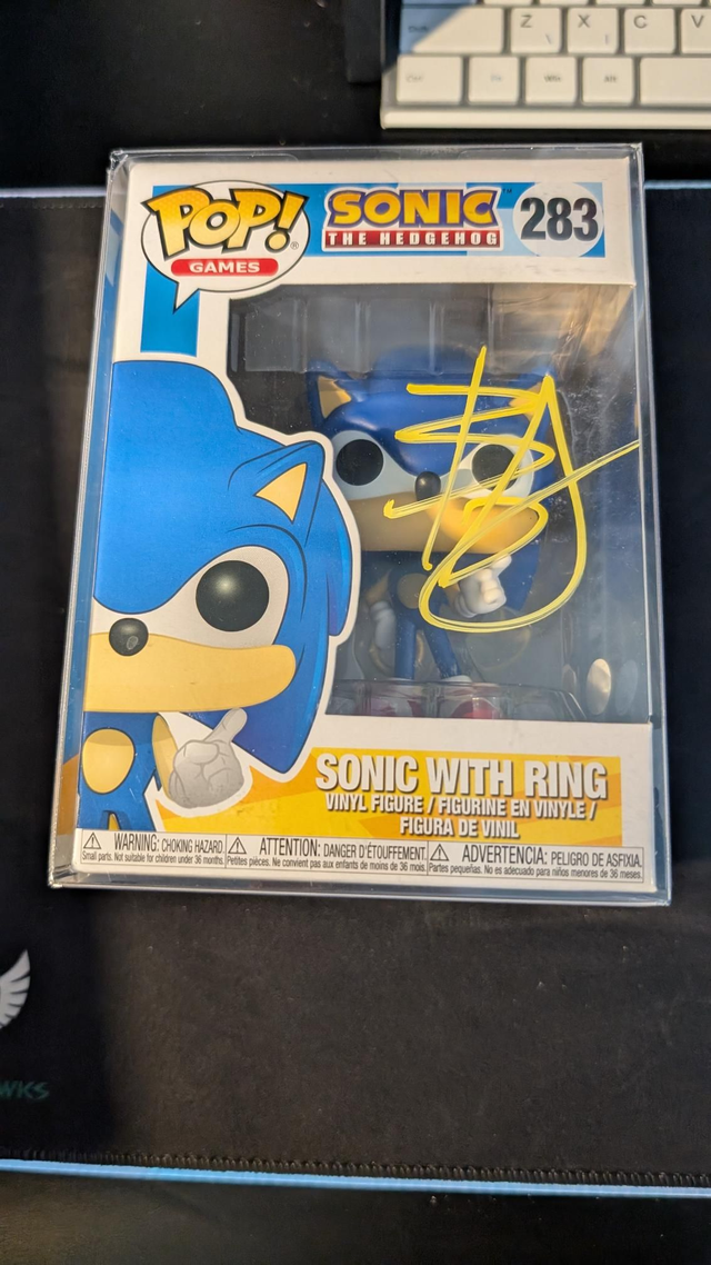 Funko Pop Sonic The Hedgehog 283 Signed By Ben Schwartz with JSA COA