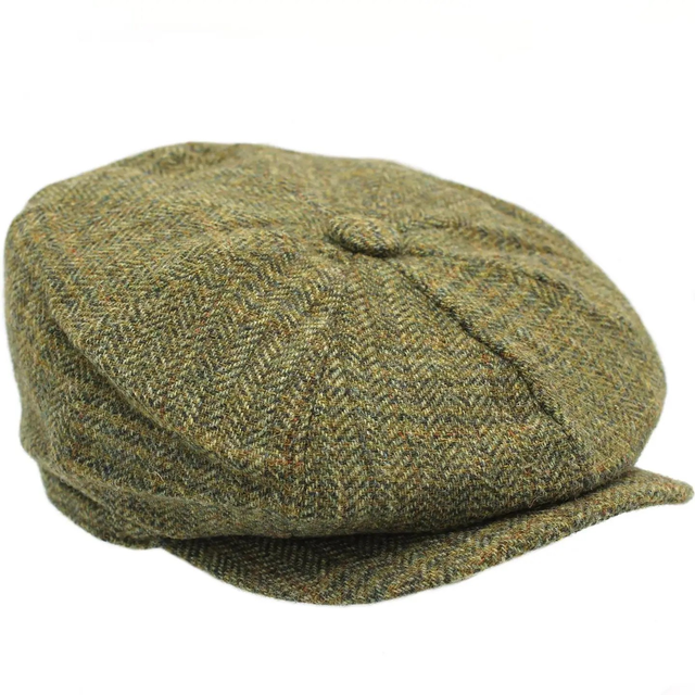 Irish Tweed Newsboy Cap - Straw by Heather Hats