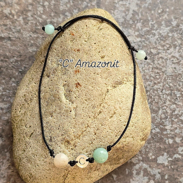 Initialen Armband "C" Amazonit 
