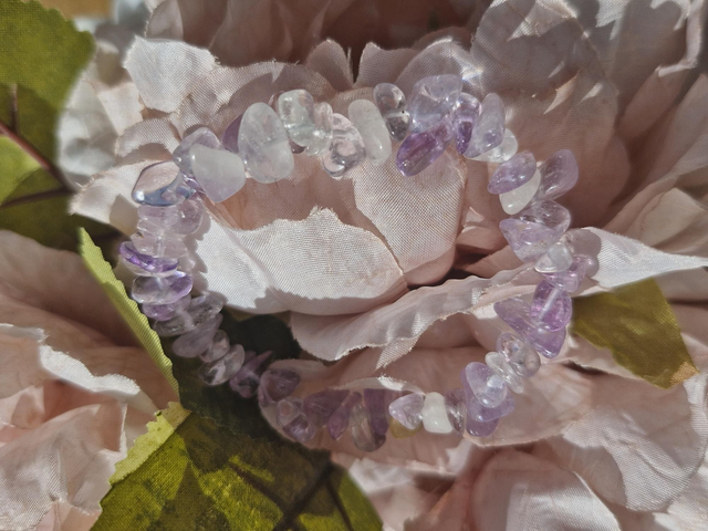 Ametrine crystal chip bracelet