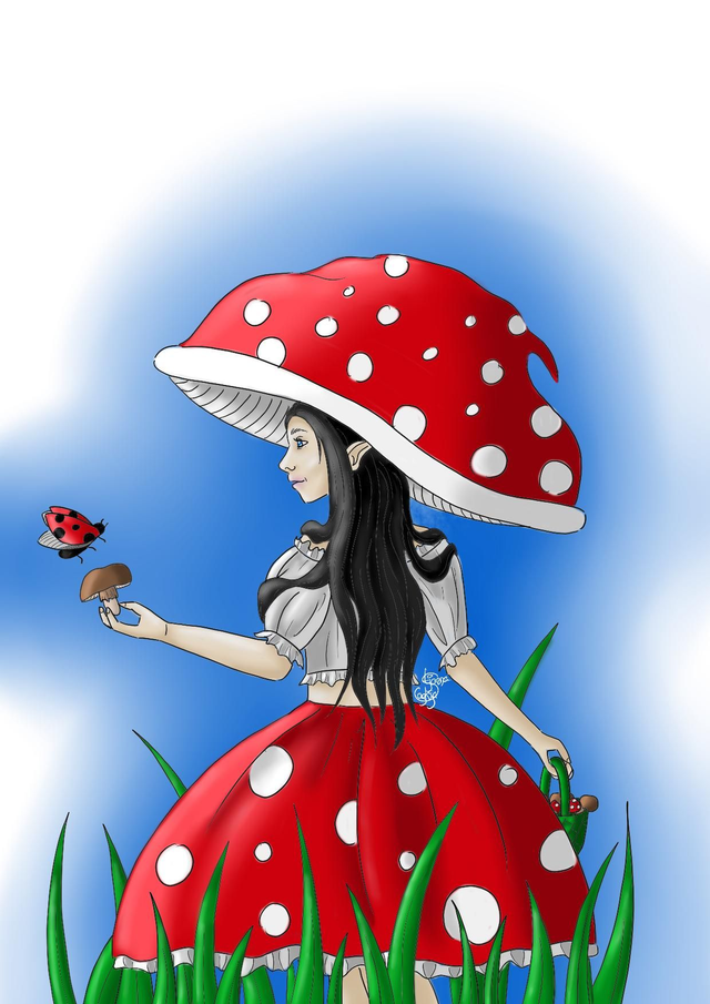 Print Lady Champignon