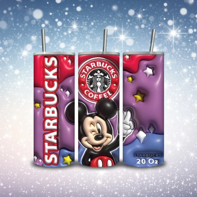 Tumbler 3D Starbuck Mickey 