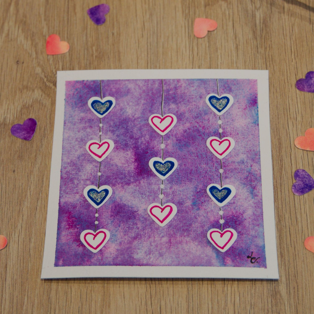 Carte décorative - Dis-le avec des coeurs