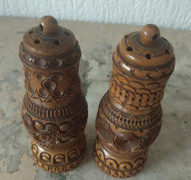 Coquilla nut Salt n Pepper pots