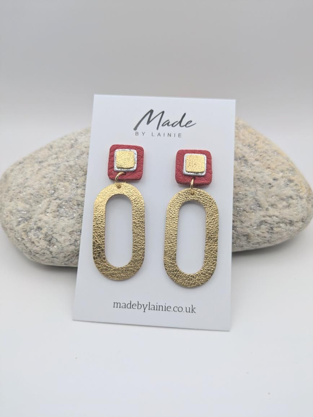 Oval Loop Drop Earrings (1)