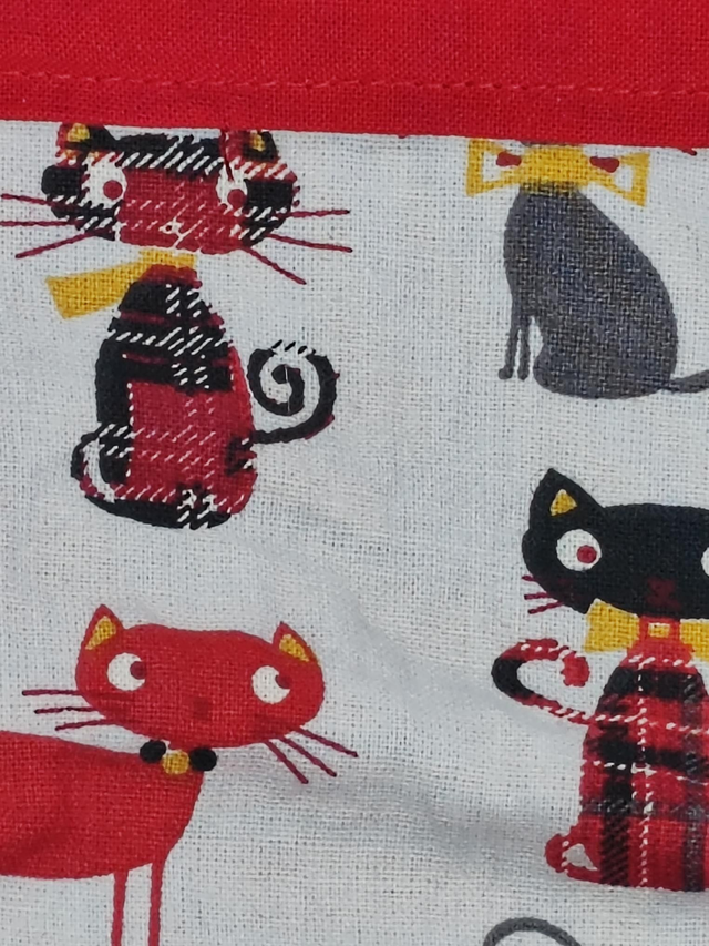 Lingettes lavables "CHAT ROUGE"