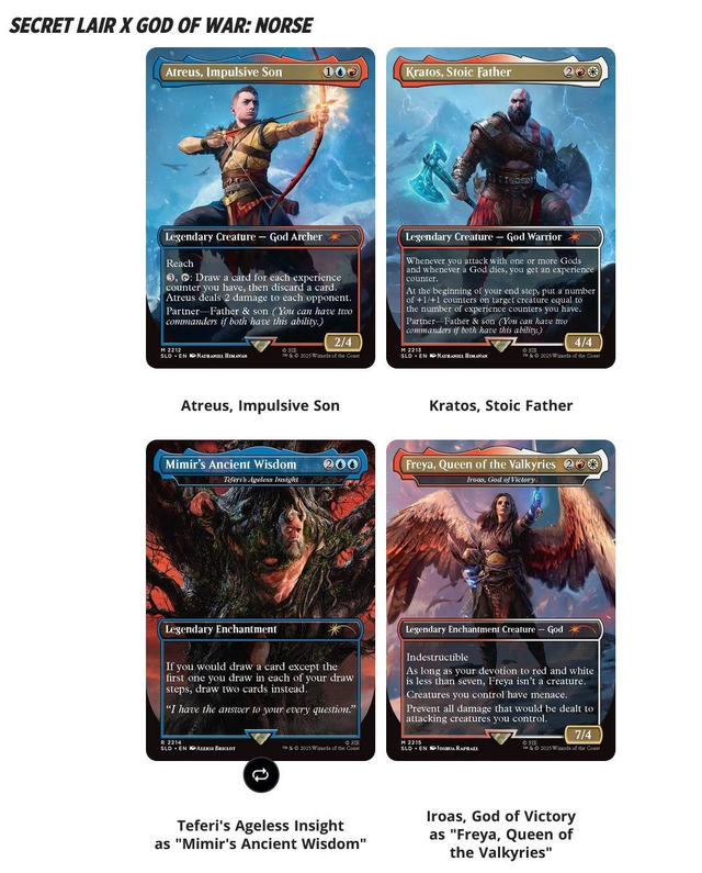 Magic The Gathering Secret Lair Playstation: God Of War Norse
