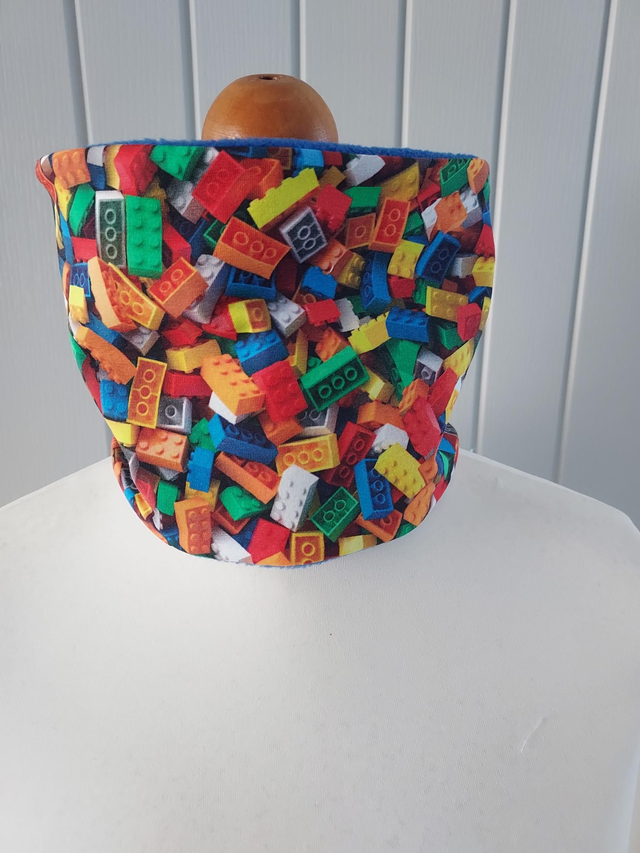 Lego Neck Warmer, Snood with Royal Blue Fleece