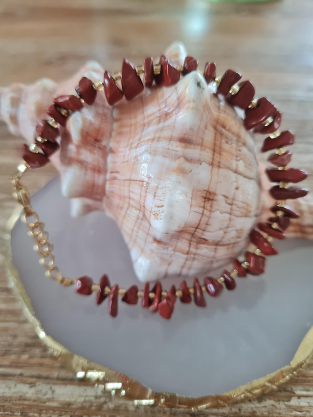 Bracelet jaspe rouge