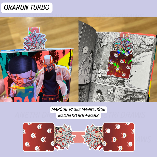 Marque-pages magnétique holographique Dandadan | Okarun