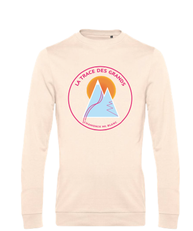 Sweat pink pale col rond TDG logo Rose Vintage