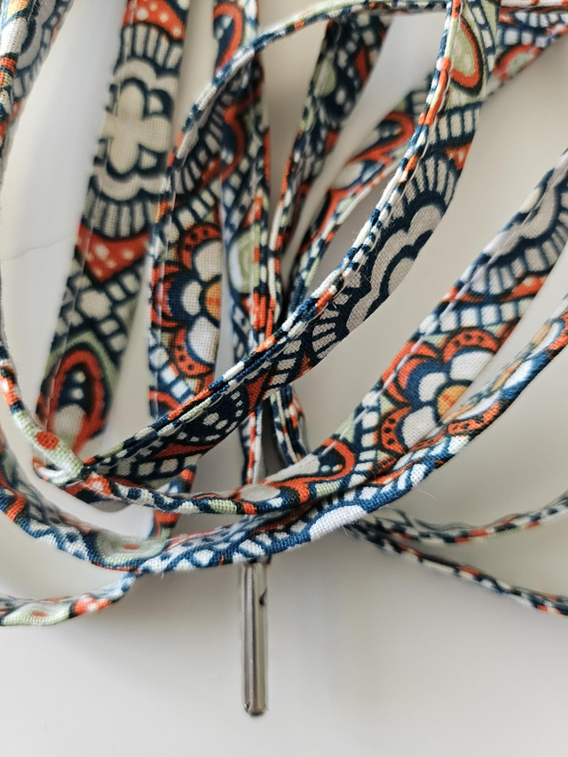 Lacets en tissu fait main - mosaïque