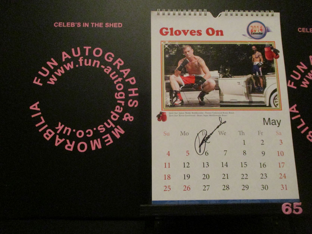 Kevin 'Green Machine' Greenwood - Gloves On 2014 Autographed Calendar Page (65)