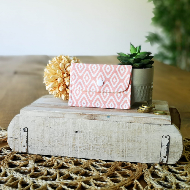 Card Wallet - Pink Geometric