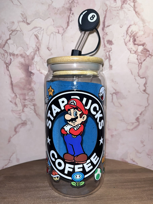 GLASS CAN MARIO