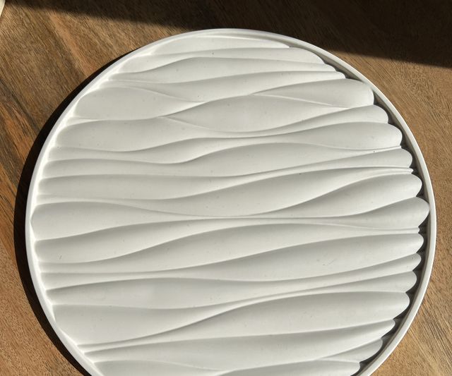 Grand plateau rond vague 