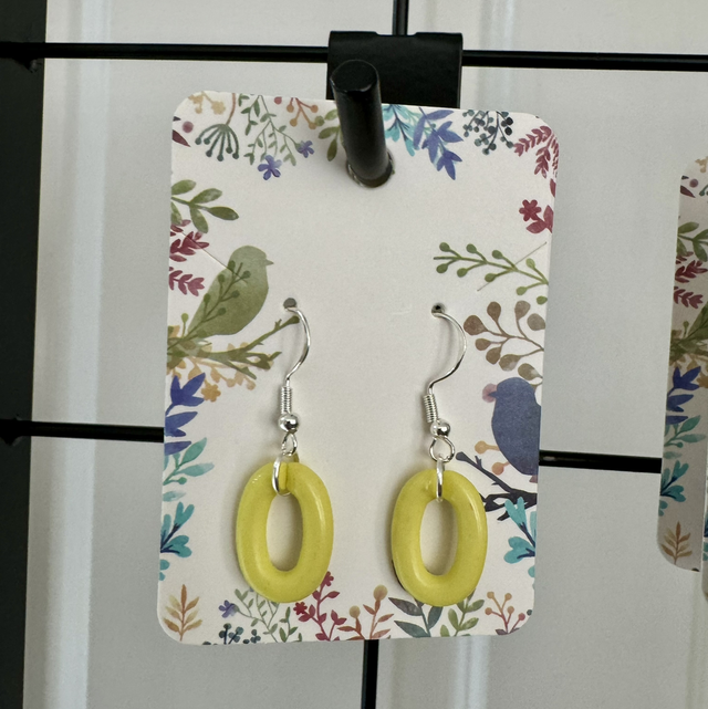 Colourful Acrylic Link Earrings