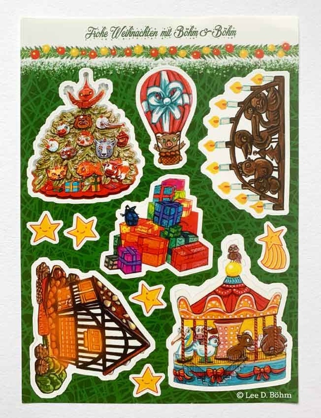Stickersheet "Frohe Weihnachten - Schwibbogen" / "Merry Christmas - Candle Arch"