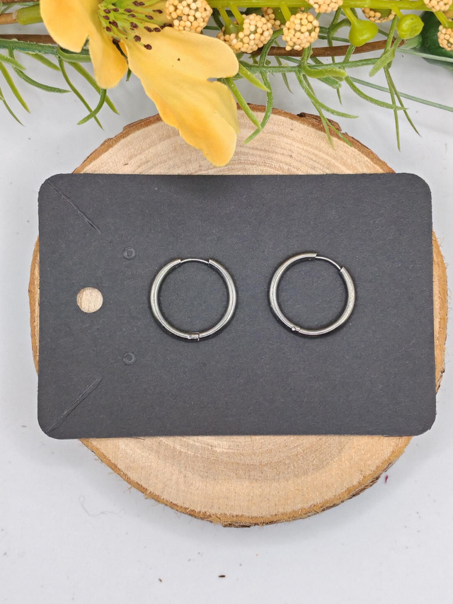 Créoles rondes argentées