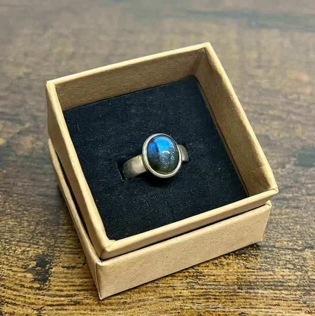 Bague en argent et Labradorite - Taille 54