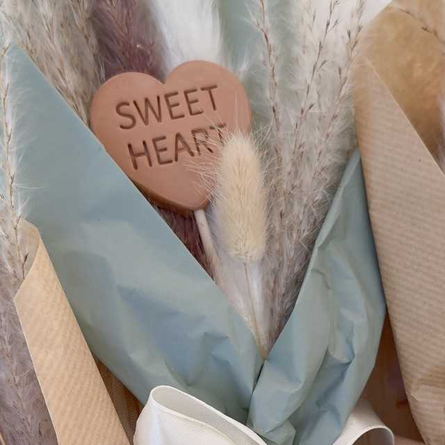 "Belle tige" Cœur SWEET HEART en argile sur tige