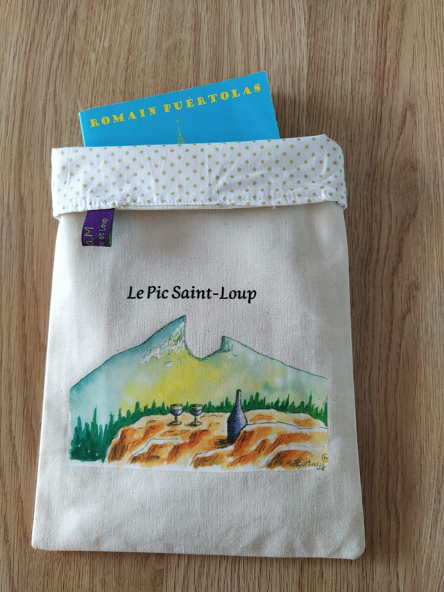 Pochette à livre petit modèle - Pic St Loup vin