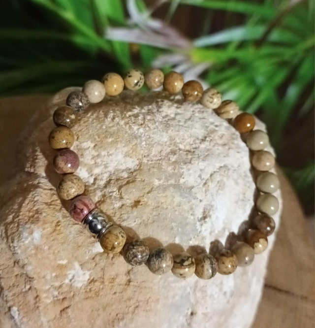 Bracelet en jaspe paysage