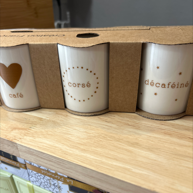 Tasses à café or 