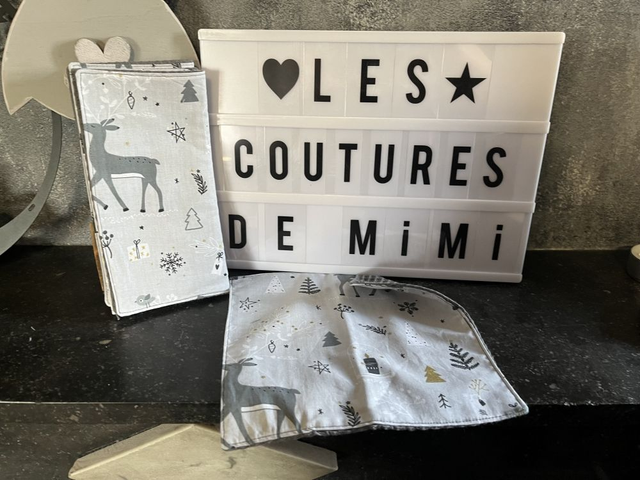 Essuie-tout lavable lot de 5 sans pressions