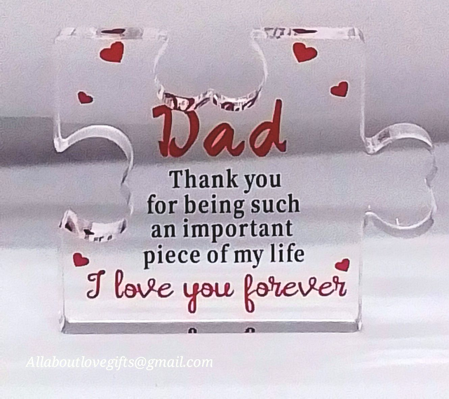 Dad Acrylic Puzzle Freestanding Plaque.