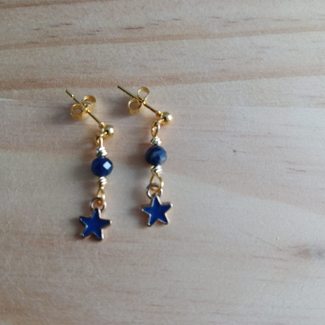 Meisjes oorbellen met Sodaliet “Blauwe Sterren Droom” (3.049)