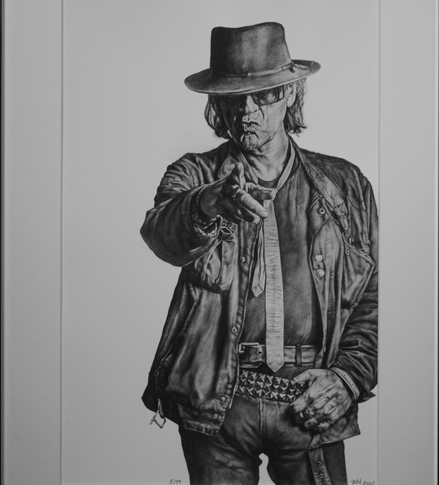 Udo Lindenberg - Karin Engel Unikat gerahmt 