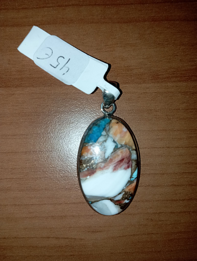 Pendentif argent Turquoise Spiny Oyster