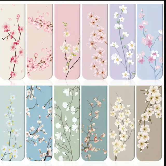 Floral Magnetic Bookmarks 