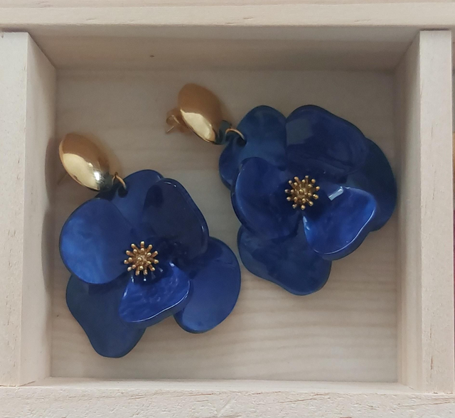 Boucles d'oreilles Irma Bleu roi