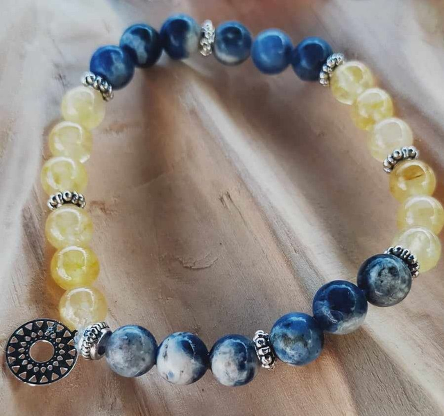♡ Bracelet Soladite &amp; Citrine  (T20-21) ♡