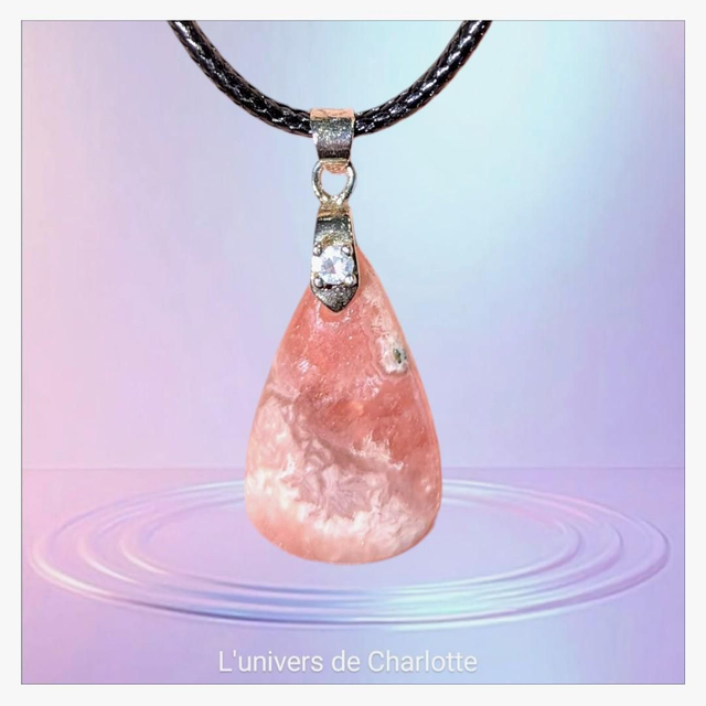 Pendentif &quot;Rhodochrosite&quot; PN-089