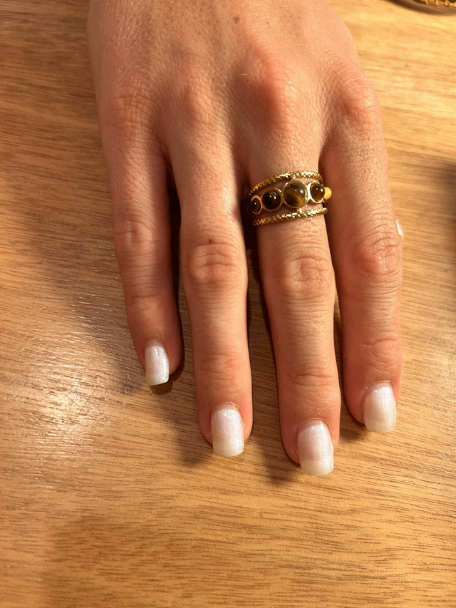 Tiger eye stones ring