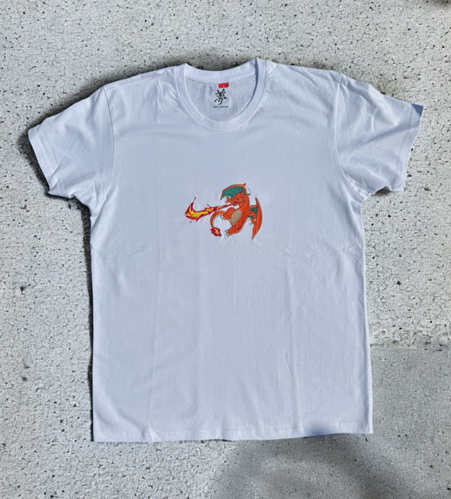 T shirt Dracaufeu Blanc 