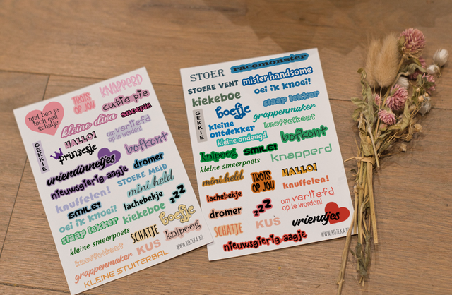 Stickervel Kinderteksten - "Mijn Kleine Held" - Rozeka