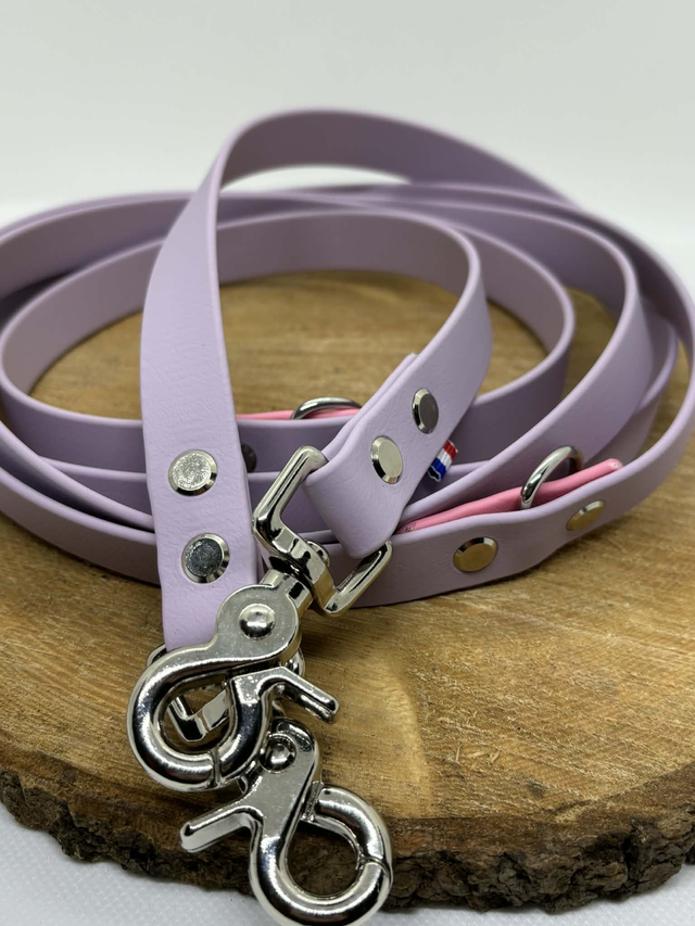 Laisse 3 points nuance de rouge / rose / noir