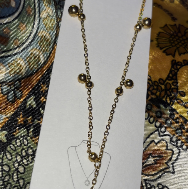 Collier Sphères D’or