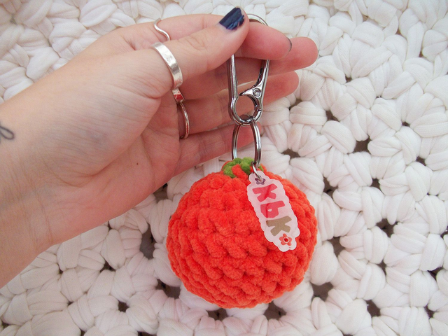 Orange Bag Charm