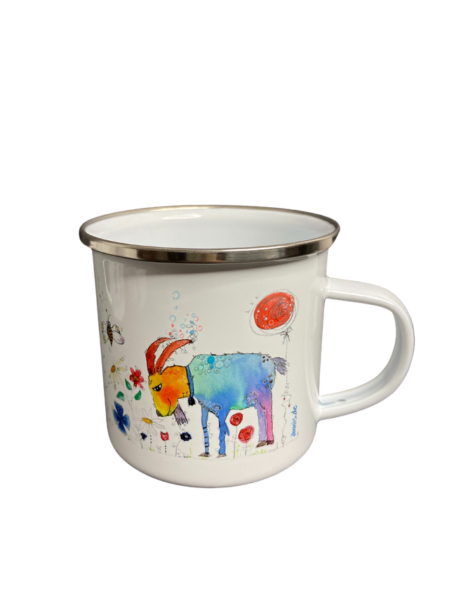 Emailletasse "Ziege"