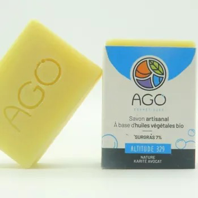 Savon AGO Altitude 329 - Nature (Avocat &amp; Beurre de Karité) - 90g